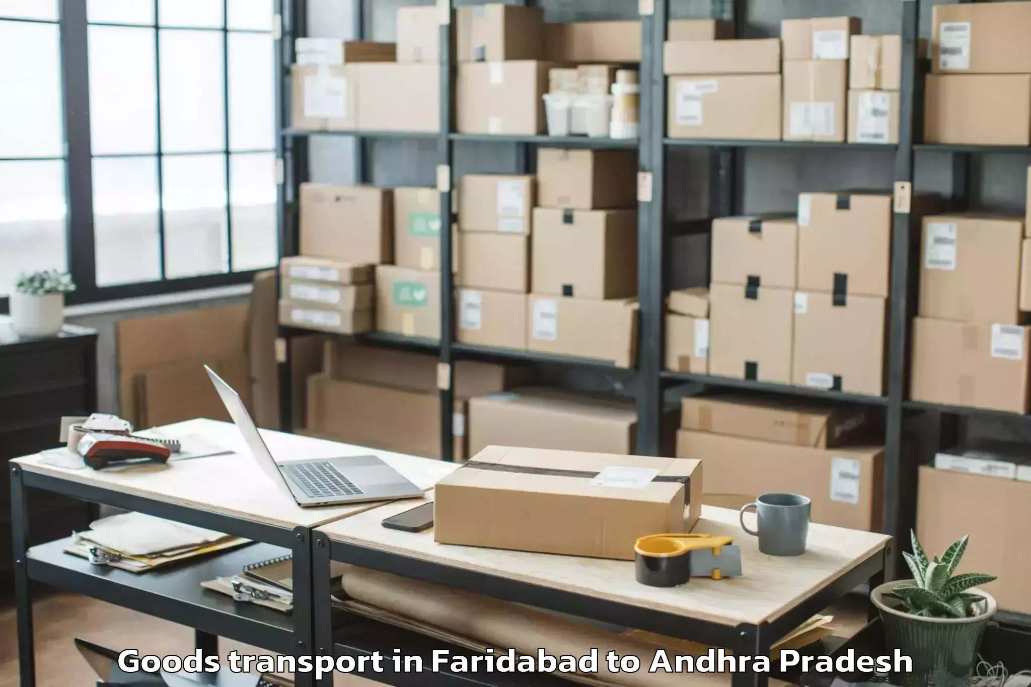 Book Faridabad to Peddaraveedu Goods Transport Online